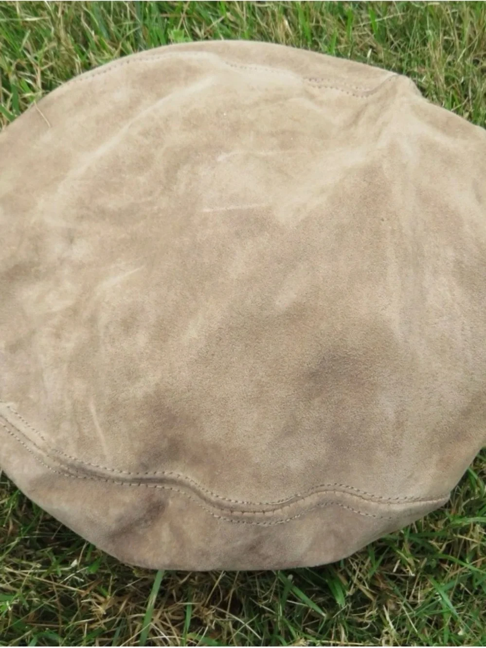 Eddie Bauer Suede Flat Cap in Tan